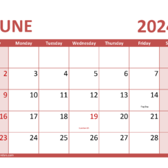 Free Printable June 2024 Calendar