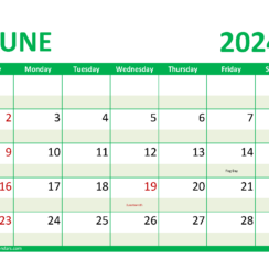 2024 June Calendar Holiday