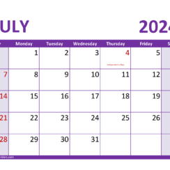 July 2024 Free Printable Calendar