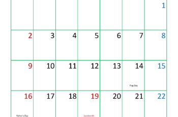June 2024 Calendar Printable Cute